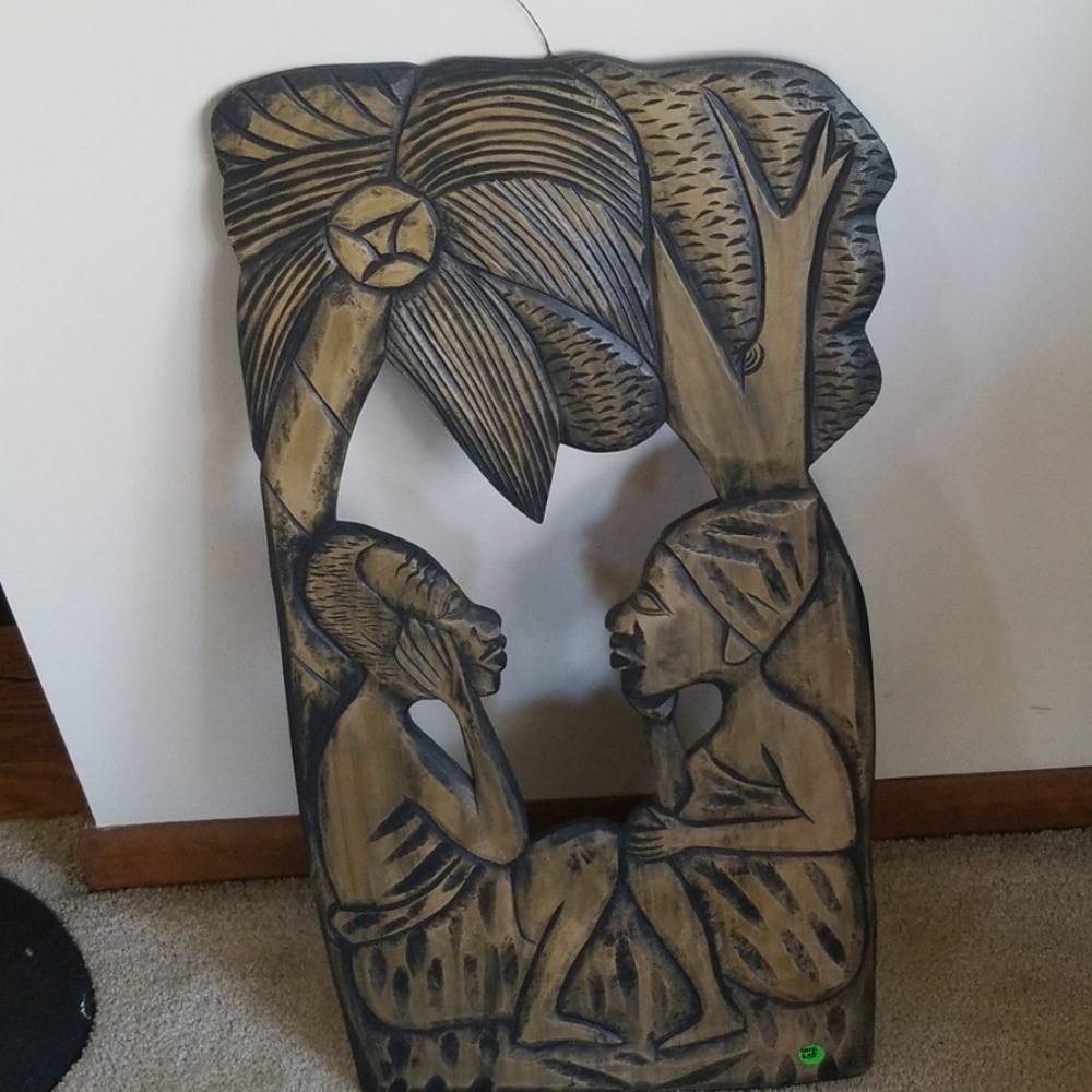 Kenya carved wall mount